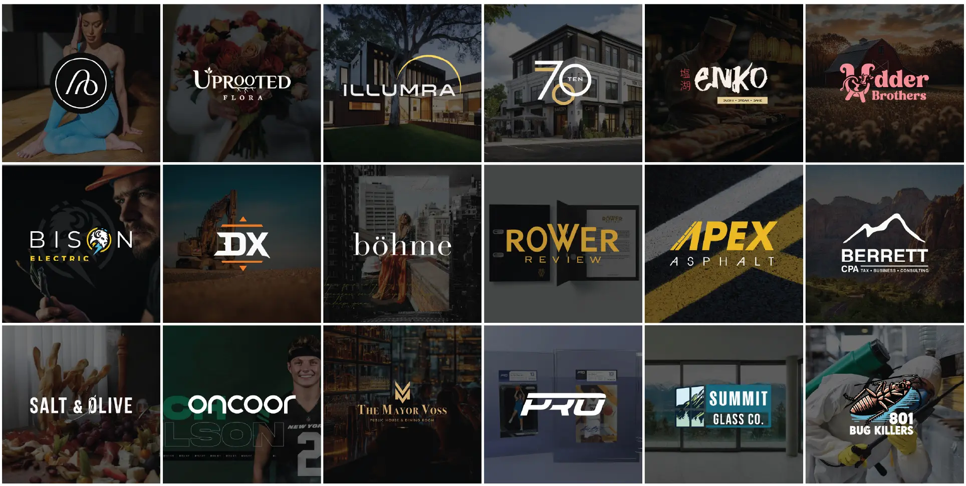 Brand identity design portfolio examples from ZT Design